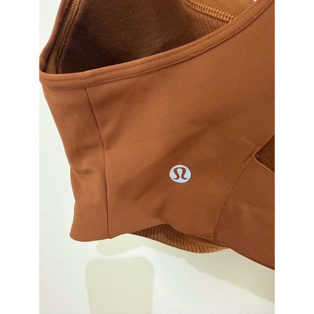Lululemon All Powered Up Bra Copper Brown Racerback Sports Bra 36D - Picture 8 of 11